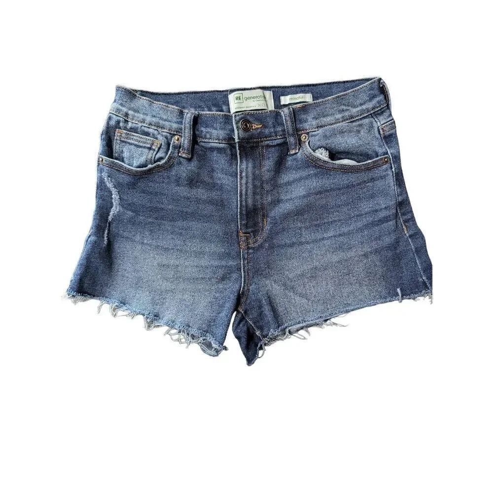 RE Generation by Celebrity Pink Dark Wash Mindful Jean Shorts Women's Size 7/28